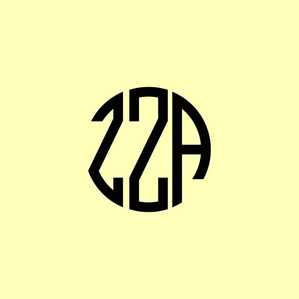 Δημιουργική Στρογγυλεμένα Αρχικά Γράμματα Λογότυπο Zza Είναι Κατάλληλο Για Ποια — Διανυσματικό Αρχείο