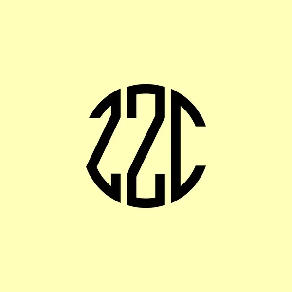 Yaratıcı Yuvarlak Harfler Zzzc Logosu Başlangıç Için Hangi Şirket Veya — Stok Vektör