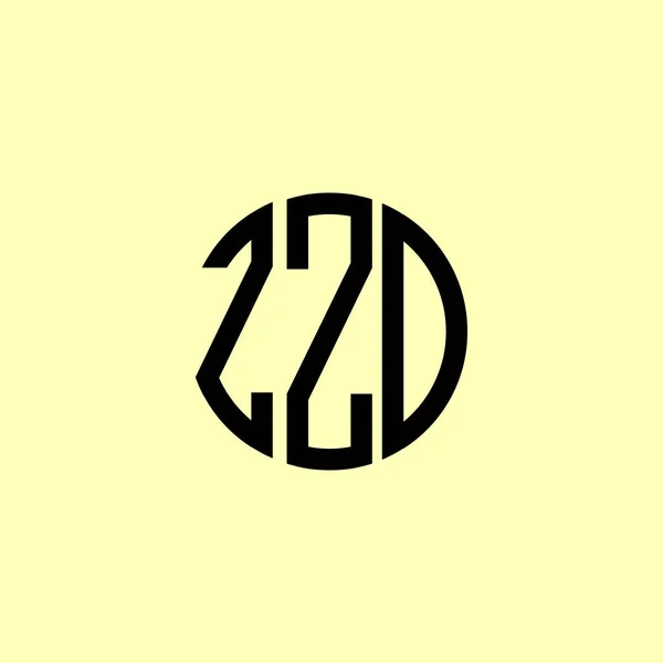 Yaratıcı Yuvarlak Harfler Zzzd Logosu Başlangıç Için Hangi Şirket Veya — Stok Vektör
