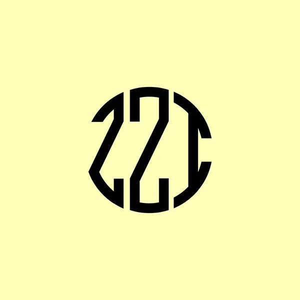 Креативные Буквы Инициалов Zzi Будет Подходящим Какой Компании Торговой Марки — стоковый вектор