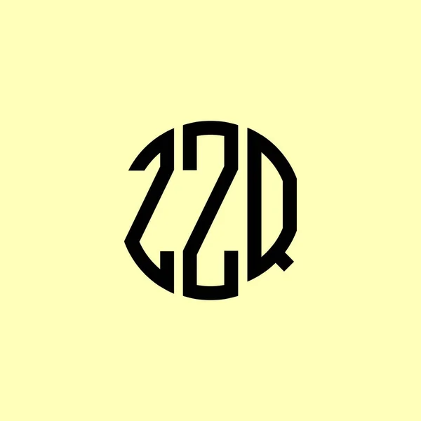 创用Rounded Initial Letters Zzq标志 这将是合适的哪家公司或品牌开始这些初始的 — 图库矢量图片