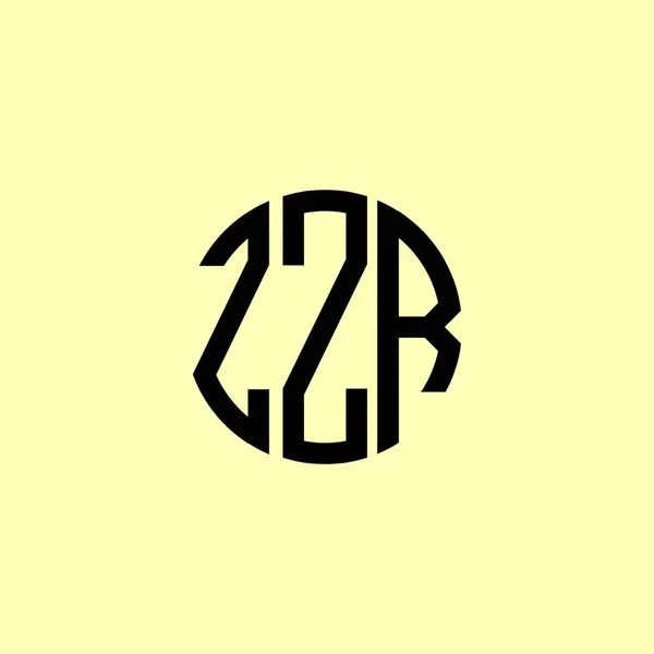 Letras Iniciales Redondeadas Creativas Zzr Logo Será Adecuado Para Qué — Archivo Imágenes Vectoriales