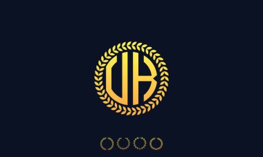 Organizasyon yuvarlak harfli İngiliz logosu. Vektör illüstrasyonu