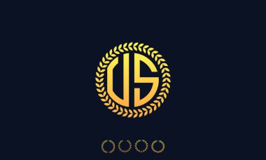 Organizasyon, ABD logosunun ilk harflerini yuvarladı. Vektör illüstrasyonu