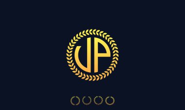 Organizasyon Baş harfleri yuvarlak başkan yardımcısı logosu. Vektör illüstrasyonu