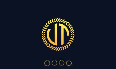 Organizasyon Yuvarlak Harfler VT logosu. Vektör illüstrasyonu