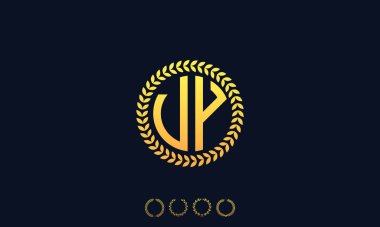 Organizasyon Yuvarlak Harfler VY logosu. Vektör illüstrasyonu