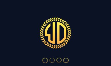 Organizasyon Yuvarlak Baş harfler WO logosu. Vektör illüstrasyonu