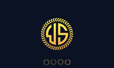 Organizasyon Yuvarlak Baş harfler WS logosu. Vektör illüstrasyonu