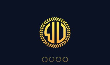 Organizasyon Yuvarlak Harfler WU logosu. Vektör illüstrasyonu