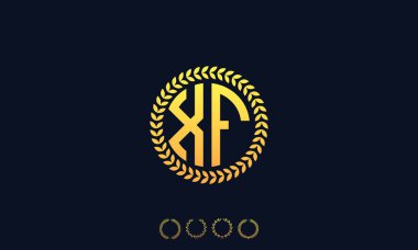 Organizasyon Yuvarlak Harfler XF logosu. Vektör illüstrasyonu