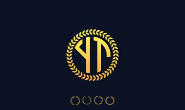 Organizasyon Yuvarlak Harfler YT logosu. Vektör illüstrasyonu