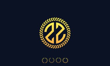 Organizasyon Baş harfleri ZZ logosunu yuvarladı. Vektör illüstrasyonu