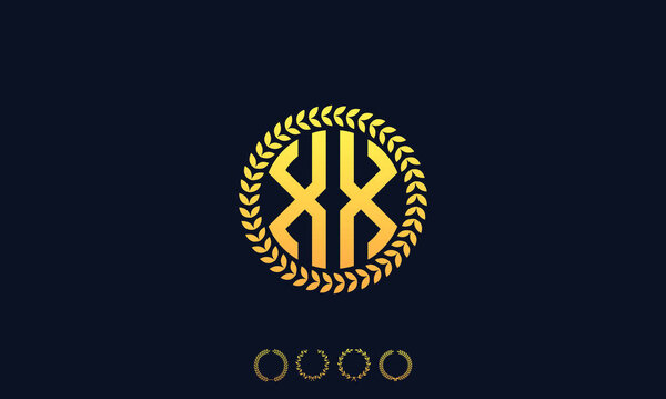 Логотип организации Rounded Initial Letters XX. Векторная иллюстрация