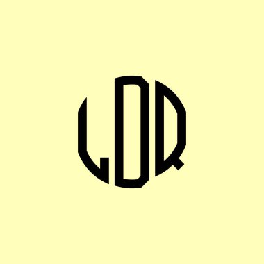 Yaratıcı Yuvarlak Harfler LDQ logosu. Bu başlangıç için hangi şirket veya markanın adı uygun olacaktır.