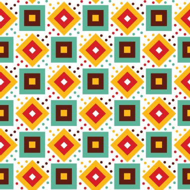 İskandinav şekilli kusursuz desen tasarımı. Vektör İllüstrasyonu.