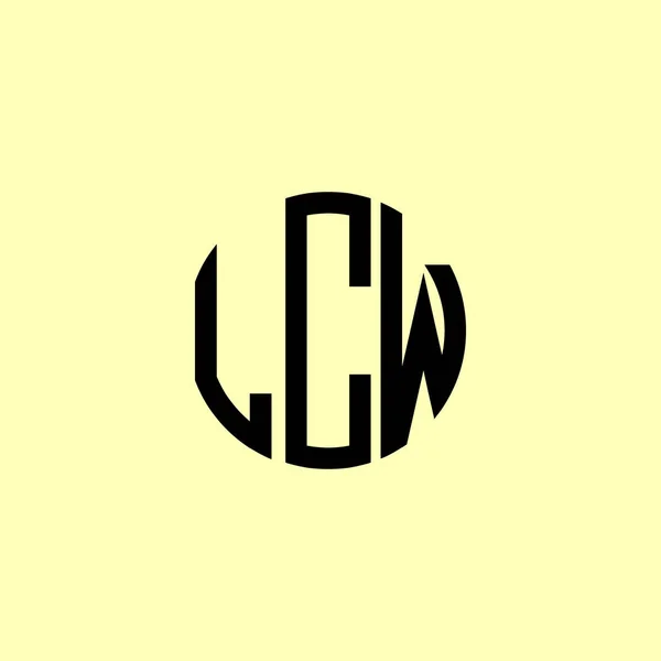 Creative Στρογγυλεμένα Αρχικά Γράμματα Λογότυπο Lcw Είναι Κατάλληλο Για Ποια — Διανυσματικό Αρχείο