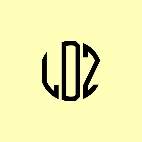 创意四舍五入初始字母Ldz标志 这将是合适的哪家公司或品牌开始这些初始的 — 图库矢量图片