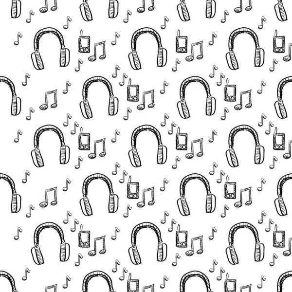 Music Seamless Pattern Design Vector Illustration — Stock Vector