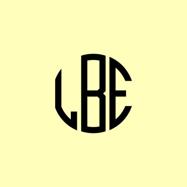 Yaratıcı Yuvarlak Harfler LBE logosu. Bu başlangıç için hangi şirket veya markanın adı uygun olacaktır.