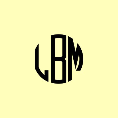 Yaratıcı Yuvarlak Harfler LBM Logosu. Bu başlangıç için hangi şirket veya markanın adı uygun olacaktır.