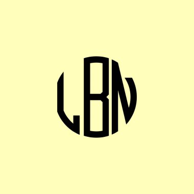 Yaratıcı Yuvarlak Harfler LBN Logosu. Bu başlangıç için hangi şirket veya markanın adı uygun olacaktır.