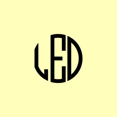 Yaratıcı Yuvarlak Harfler LED Logosu. Bu başlangıç için hangi şirket veya markanın adı uygun olacaktır.