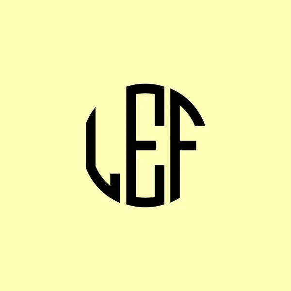 Letras Iniciales Redondeadas Creativas Lef Logo Será Adecuado Para Qué — Vector de stock
