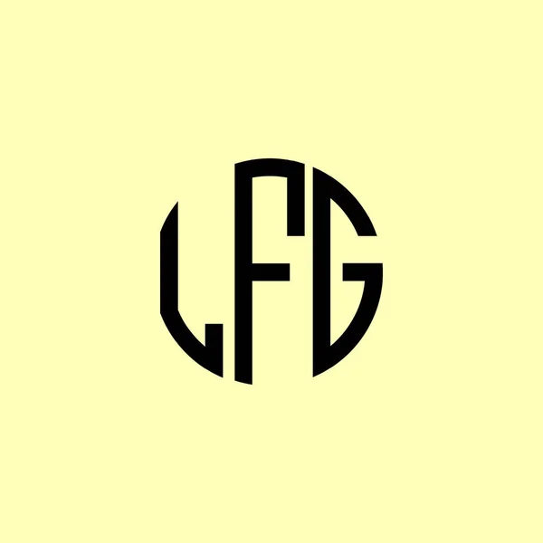Letras Iniciales Redondeadas Creativas Logotipo Lfg Será Adecuado Para Qué — Vector de stock