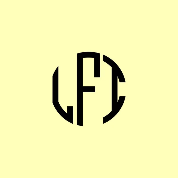 Letras Iniciales Redondeadas Creativas Logotipo Lfi Será Adecuado Para Qué — Vector de stock