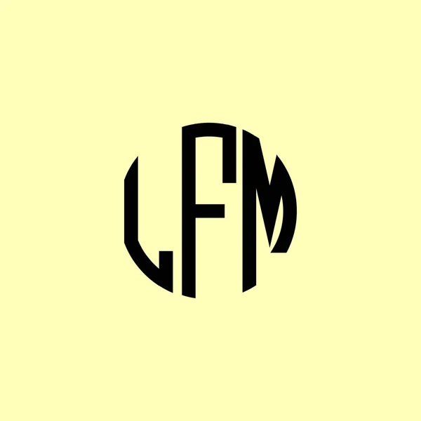 Yaratıcı Yuvarlak Harfler Lfm Logosu Başlangıç Için Hangi Şirket Veya — Stok Vektör