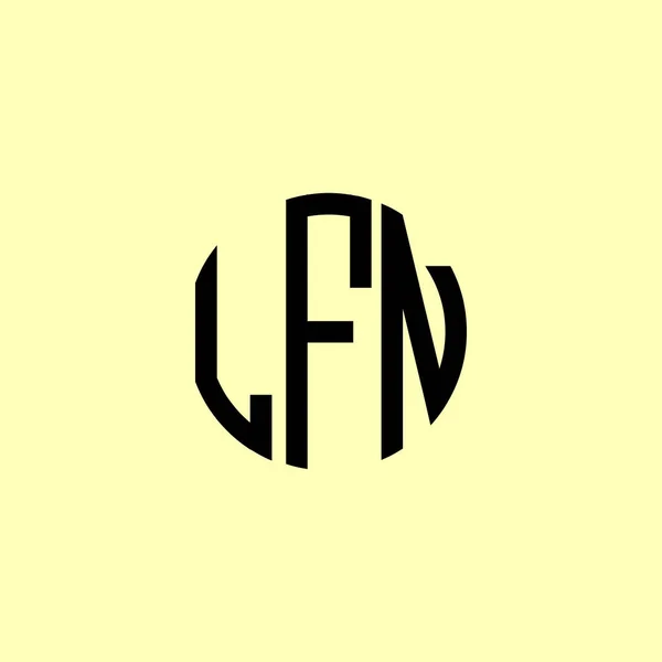 Cartas Iniciais Arredondadas Criativas Lfn Logo Será Apropriado Para Qual — Vetor de Stock