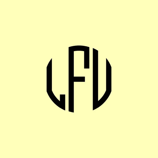 Letras Iniciales Redondeadas Creativas Logotipo Lfu Será Adecuado Para Qué — Vector de stock