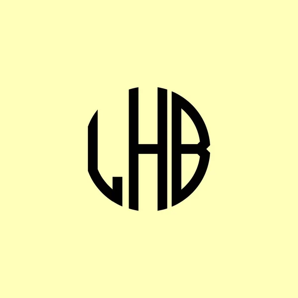 Creative Rounded Initial Letters Lhbロゴ 会社やブランド名が最初のものを開始するのに適しています — ストックベクタ