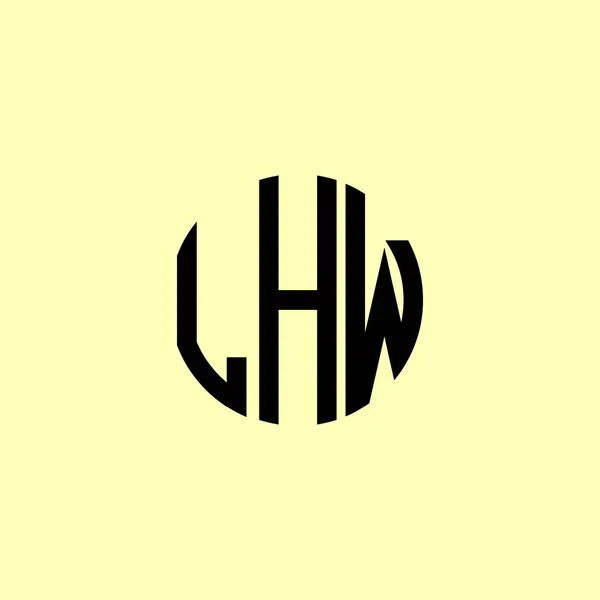 Logo Lhw Creative Rounded Initial Letters Bude Vhodné Pro Kterou — Stockový vektor