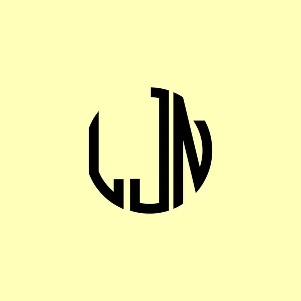 Creative Στρογγυλεμένα Αρχικά Γράμματα Ljn Logo Είναι Κατάλληλο Για Ποια — Διανυσματικό Αρχείο