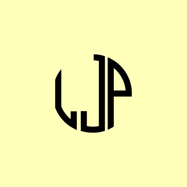 Creative Rounded Initial Letters Ljpロゴ 会社やブランド名が最初のものを開始するのに適しています — ストックベクタ