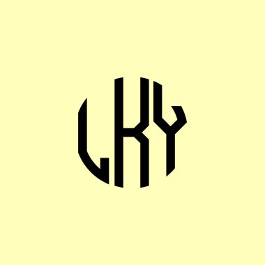 Yaratıcı Yuvarlak Harfler LKY logosu. Bu başlangıç için hangi şirket veya markanın adı uygun olacaktır.