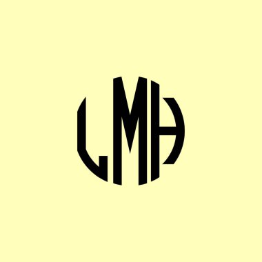 Yaratıcı Yuvarlak Baş harfler LMH logosu. Bu başlangıç için hangi şirket veya markanın adı uygun olacaktır.