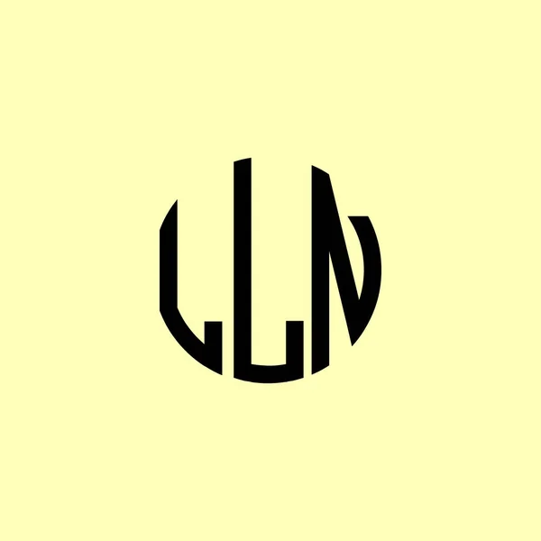 Creative Στρογγυλεμένα Αρχικά Γράμματα Lln Logo Είναι Κατάλληλο Για Ποια — Διανυσματικό Αρχείο