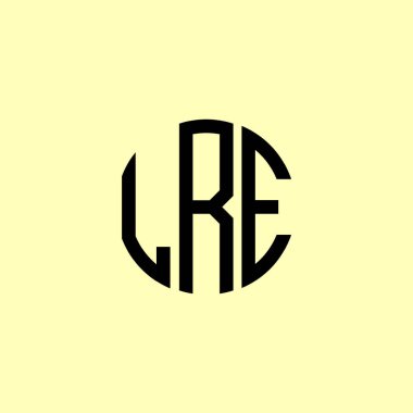 Yaratıcı Yuvarlak Harfler LRE Logosu. Bu başlangıç için hangi şirket veya markanın adı uygun olacaktır.