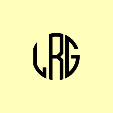 Yaratıcı Yuvarlak Harfler LRG logosu. Bu başlangıç için hangi şirket veya markanın adı uygun olacaktır.
