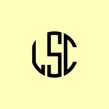 Yaratıcı Yuvarlak Harfler LSC Logosu. Bu başlangıç için hangi şirket veya markanın adı uygun olacaktır.