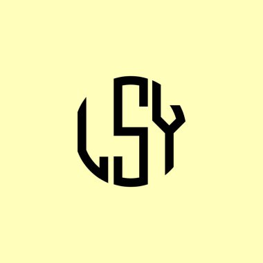 Yaratıcı Yuvarlak Harfler LSY logosu. Bu başlangıç için hangi şirket veya markanın adı uygun olacaktır.