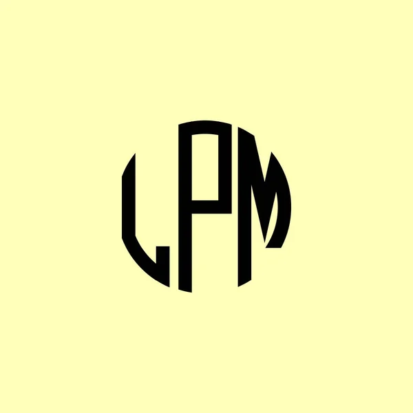 크리에이티브는 최초의 Lpm Logo 렌더링하였다 회사나 브랜드 단계에 적합할 것입니다 — 스톡 벡터