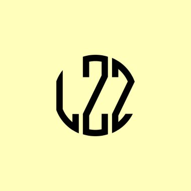 Yaratıcı Yuvarlak Baş harfler LZZ logosu. Bu başlangıç için hangi şirket veya markanın adı uygun olacaktır.