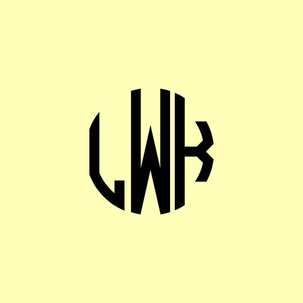 Logo Lwk Creative Rounded Initial Letters Bude Vhodné Pro Kterou — Stockový vektor