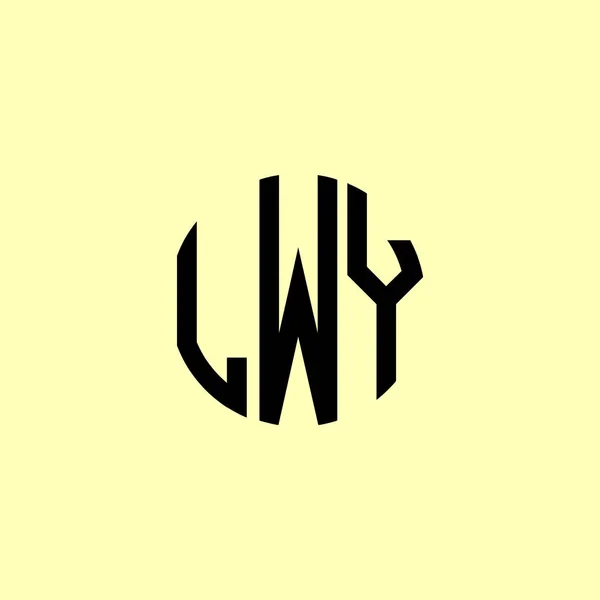 Creative Στρογγυλεμένα Αρχικά Γράμματα Lwy Λογότυπο Είναι Κατάλληλο Για Ποια — Διανυσματικό Αρχείο