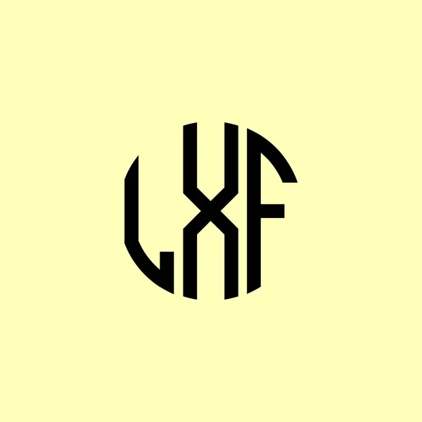 Letras Iniciales Redondeadas Creativas Logotipo Lxf Será Adecuado Para Qué — Vector de stock