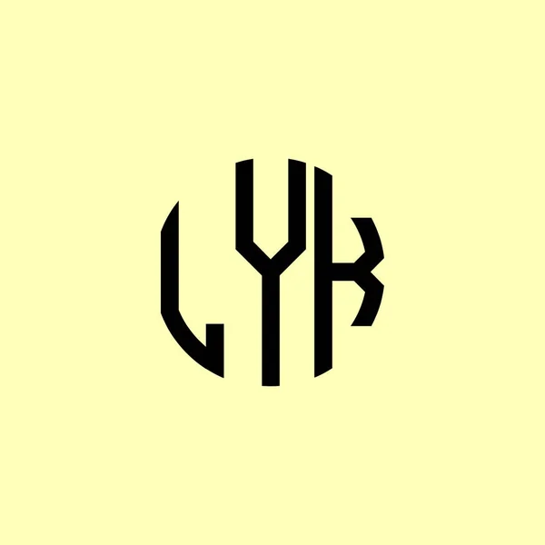 Cartas Iniciais Arredondadas Criativas Lyk Logo Será Apropriado Para Qual —  Vetores de Stock